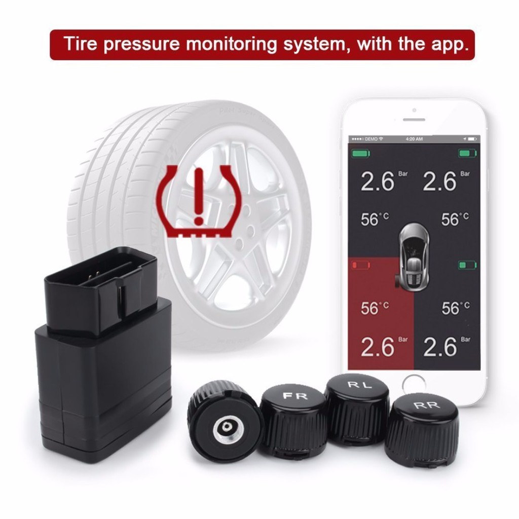 Tpms Tire Pressure Monitor System Tsumbay Wireless Bluetooth Tyre Pressure Shopee Singapore