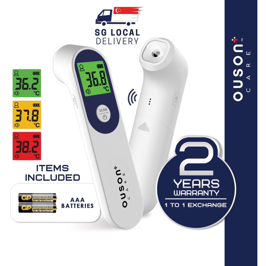 [LOCAL READY STOCKS] OUSON+ CARE Contactless Infrared Digital Thermometer with LCD Display