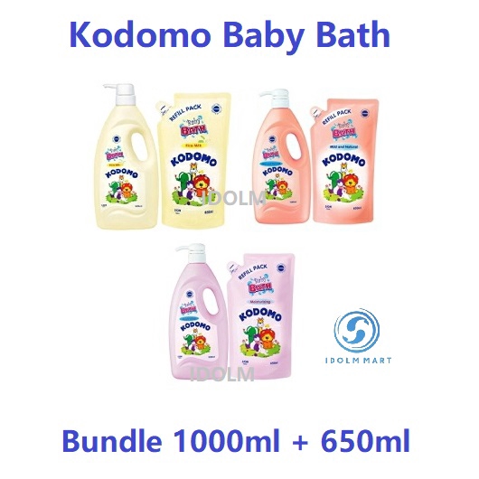 Kodomo Baby Bath 1 L + Refill 650ml | Shopee Singapore