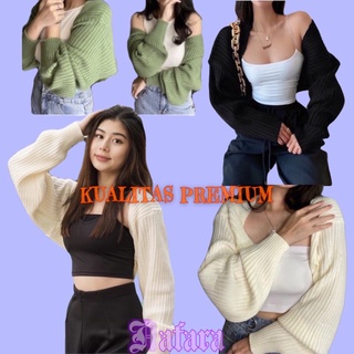 Liam Bolero Knit Women Premium Crop Cardigan Oversize 7GET Thick/Crop Outer Knit