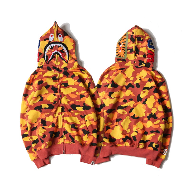 bape orange tiger hoodie