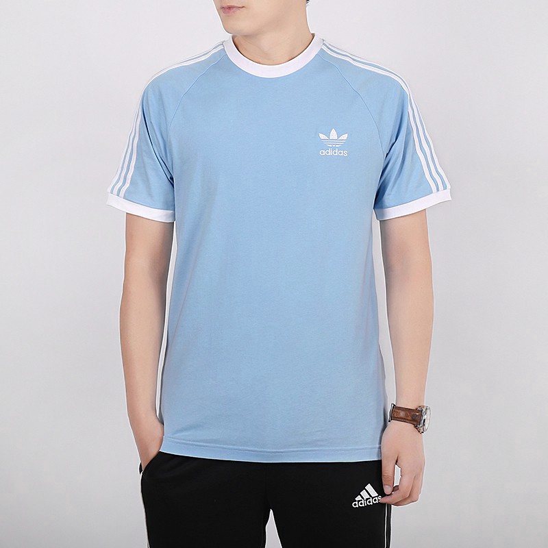 blue addidas shirt