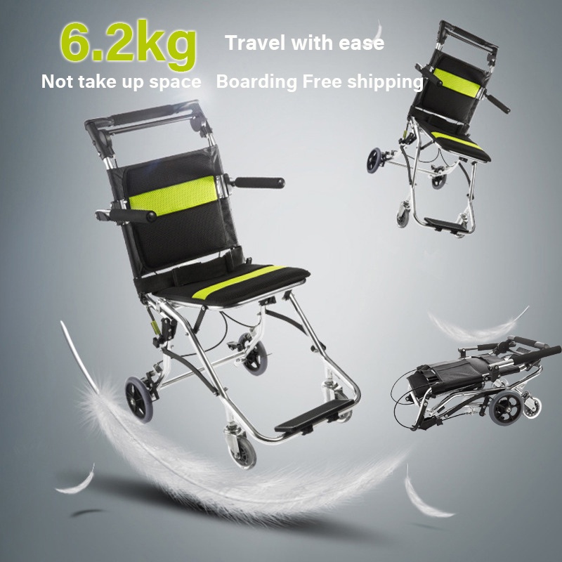 Wheelchair Foldable Lightweight 6.2kg Pushchair For Push & Self