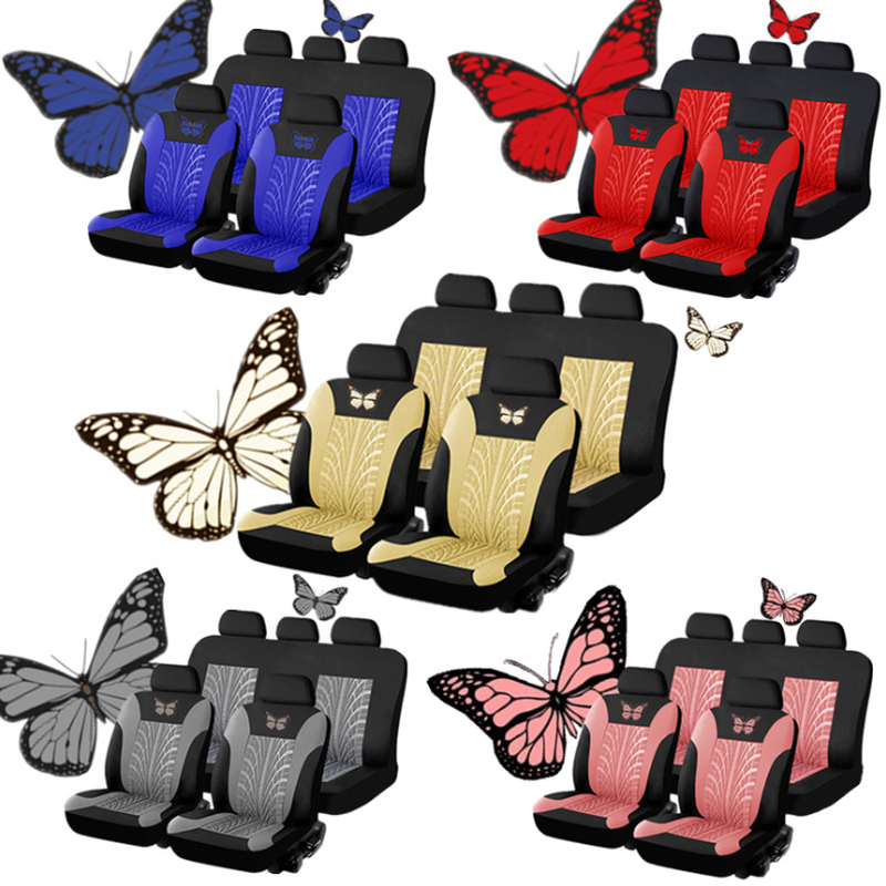 butterfly car seat covers set