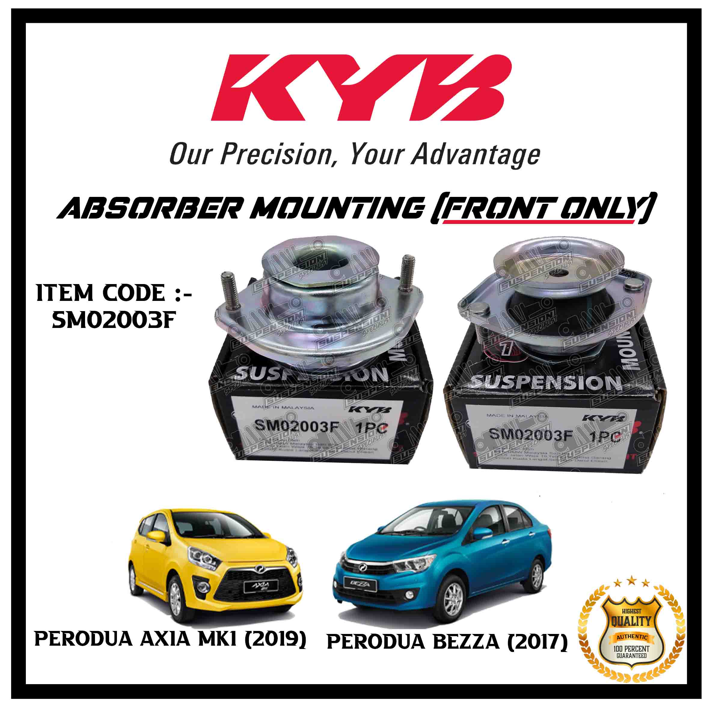 Shop Malaysia Perodua Axia 2019 Perodua Bezza 2017 Front Absorber Mounting Original Kyb 2pcs Shopee Singapore