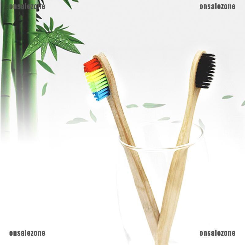 bamboo toothbrush rainbow