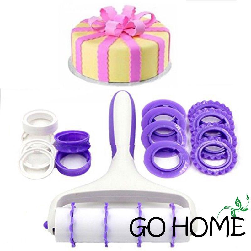 G H Baking Cookie Cutter Rolling Pin Embosser Fondant Strip
