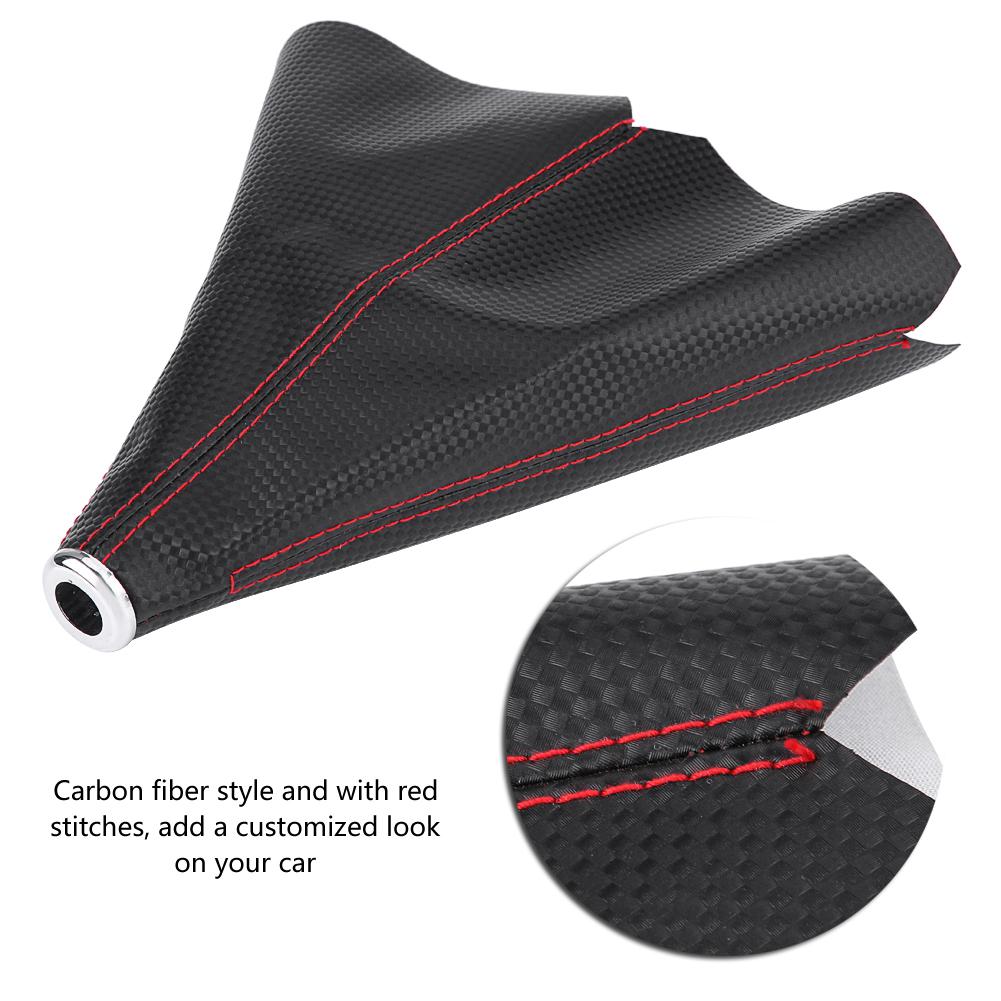 Gear Shift Knob Dust Cover Universal Carbon Fiber Style PU