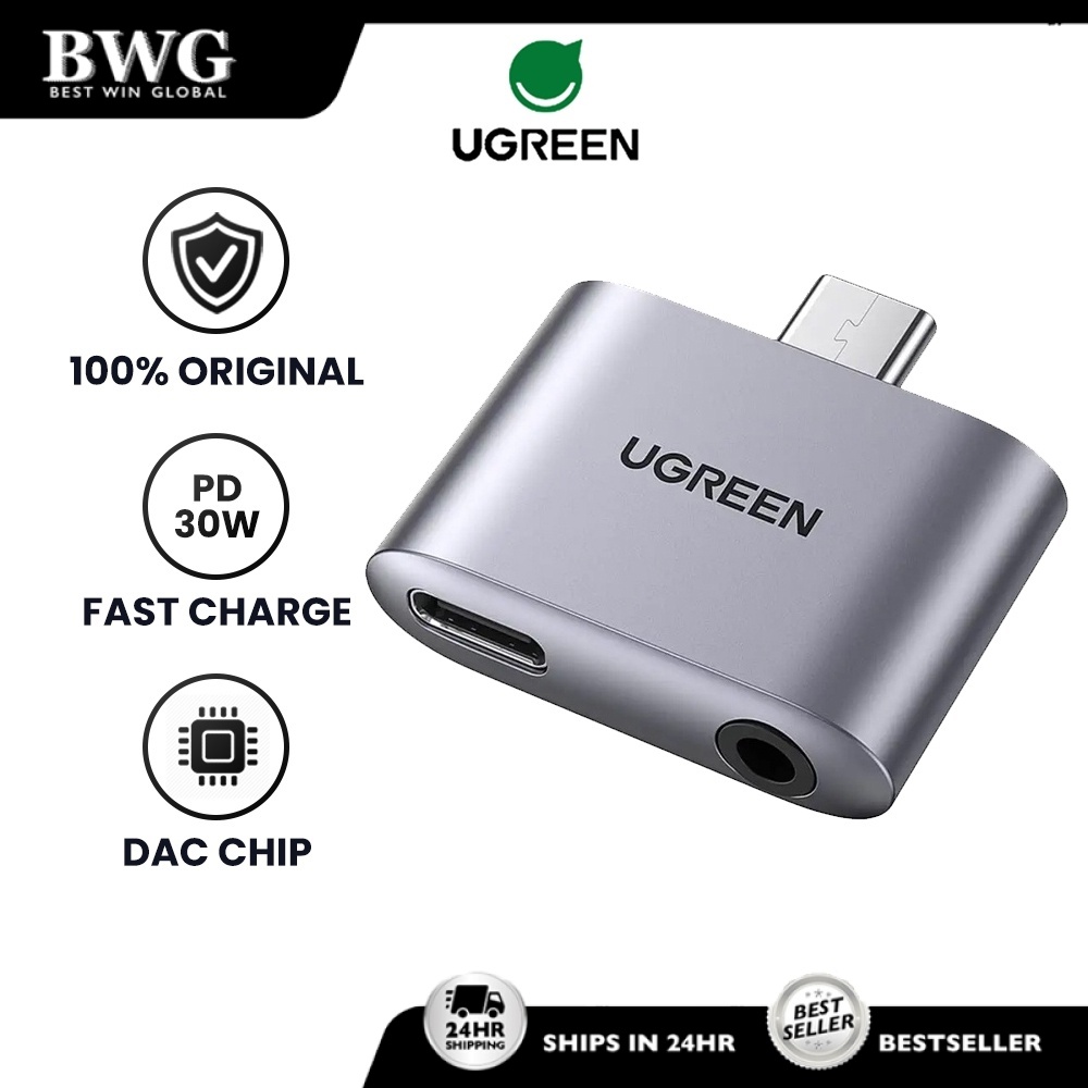 UGREEN USB C to 3.5mm Headphone 30W Charger Adapter Type C Converter