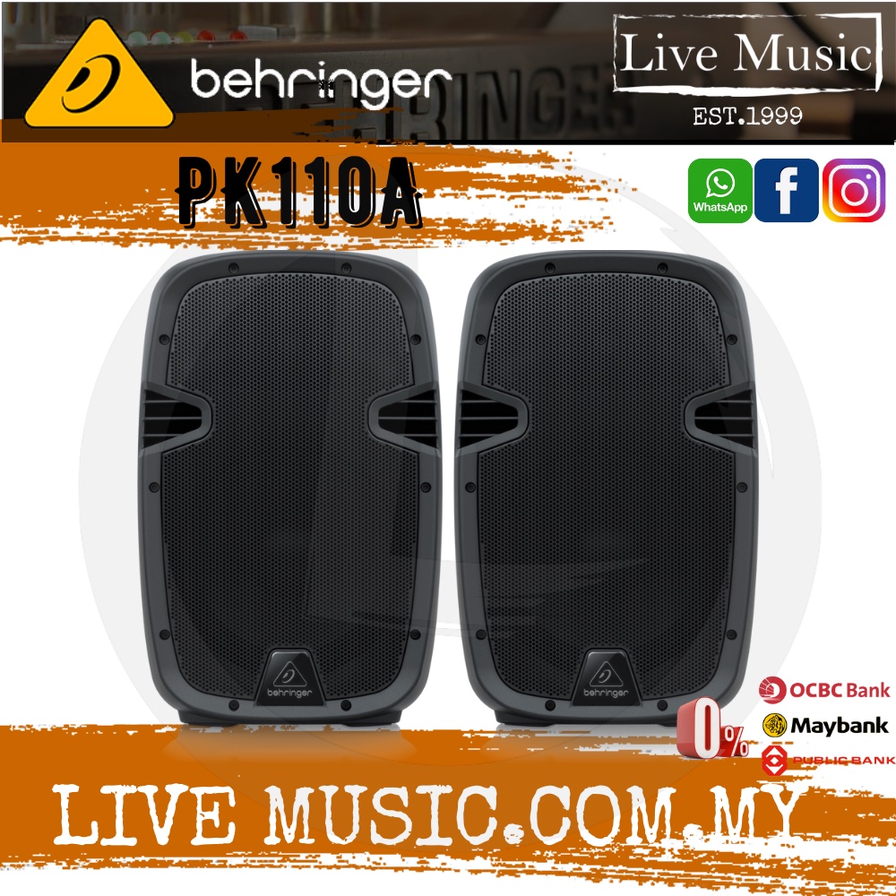 Behringer PK110A Active 350W 10" PA Speaker System with Bluetooth