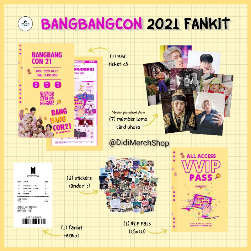 Shop Malaysia Bangbangcon21 Bts Concert Ticket Fankit Shopee Singapore