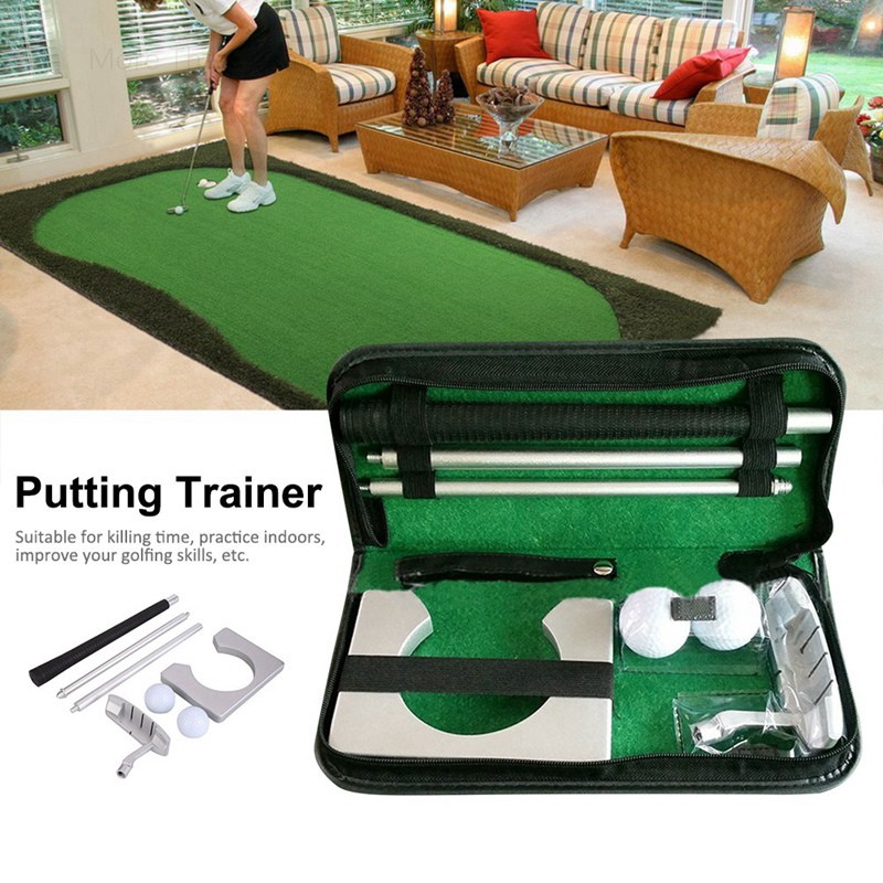 HOT ITEM Golf Putting Trainer Set Outdoor Portable Putter Practice Kit Office with Case Sport