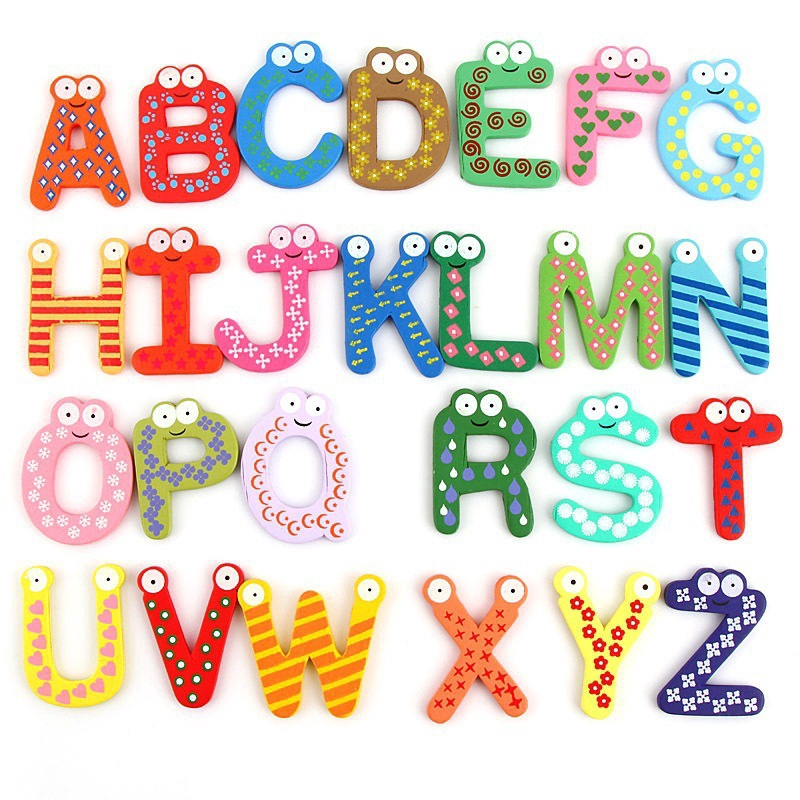 26 letter early education A~Z letters magnetic refrigerator stick ...