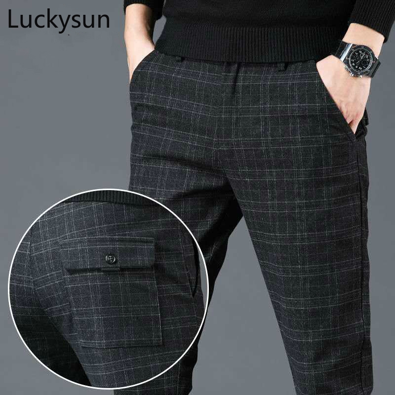 checked pants for men
