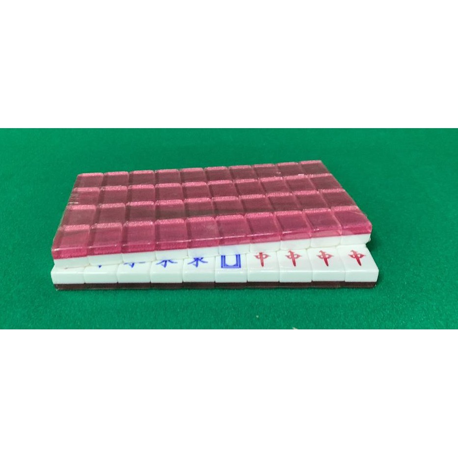 23mm Mini Size mahjong Set Glittering Pink Colour / Size 23mm / Singapore Version Set 160 Tiles