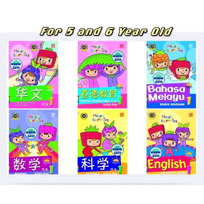 5od 6 N Happy Berries Preschool Workbook Textbook Kindergarten Tadika Taska Tadika Book Activities Book Textbook Shopee Singapore