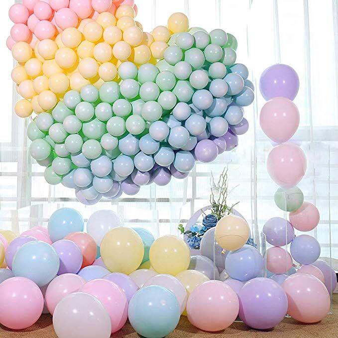 Kit 100 Balão Bexiga Candy Color Cores Sortidas N5 - Tom Pastel Oferta Ballon Cake Topo de Bolo