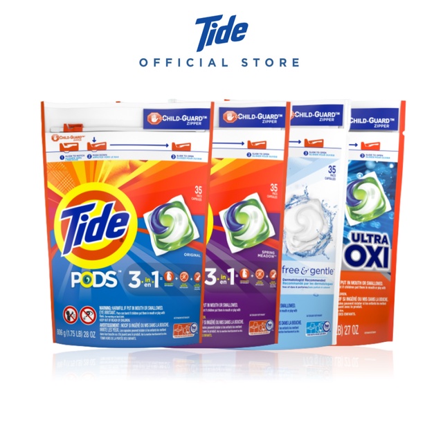 Tide Liquid Laundry Detergent Pods/Capsules (35pcs / 26pcs) Shopee