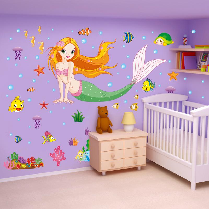 Children S Home Furniture Kids 25 Piece Mermaid Underwater
