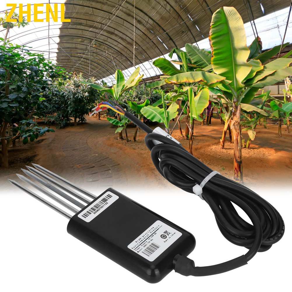 Zhenl RS485 5Pin Soil PH NPK Temperature and Humidity EC