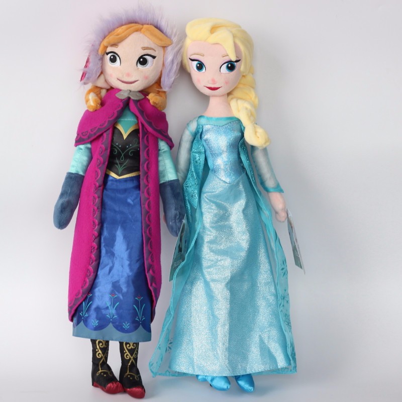 frozen anna and elsa plush dolls