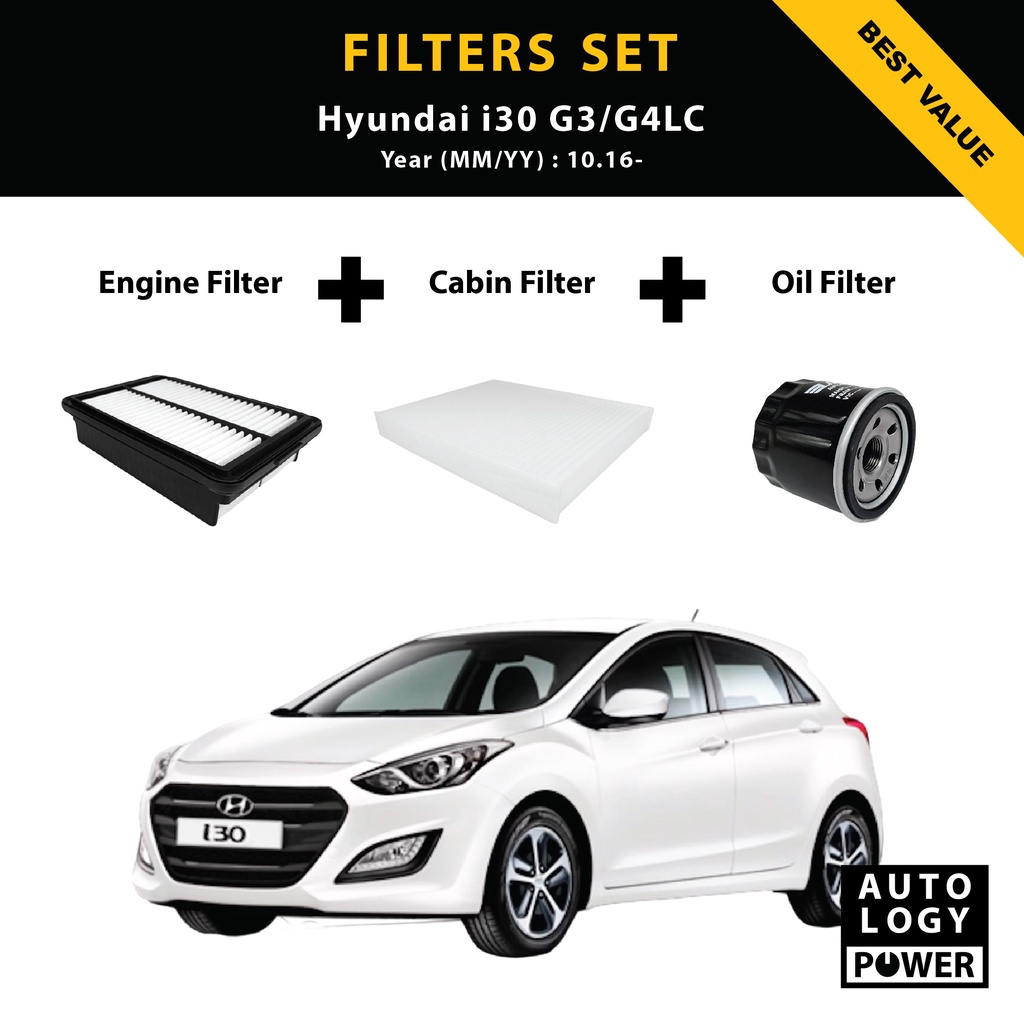 Hyundai i30 G3/G4LC [10.16] Filters Set Engine Filter + Cabin Filter