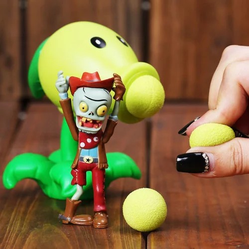 2018 PVZ Plants vs Zombies Peashooter PVC Action Figure Model Toy High Quality
