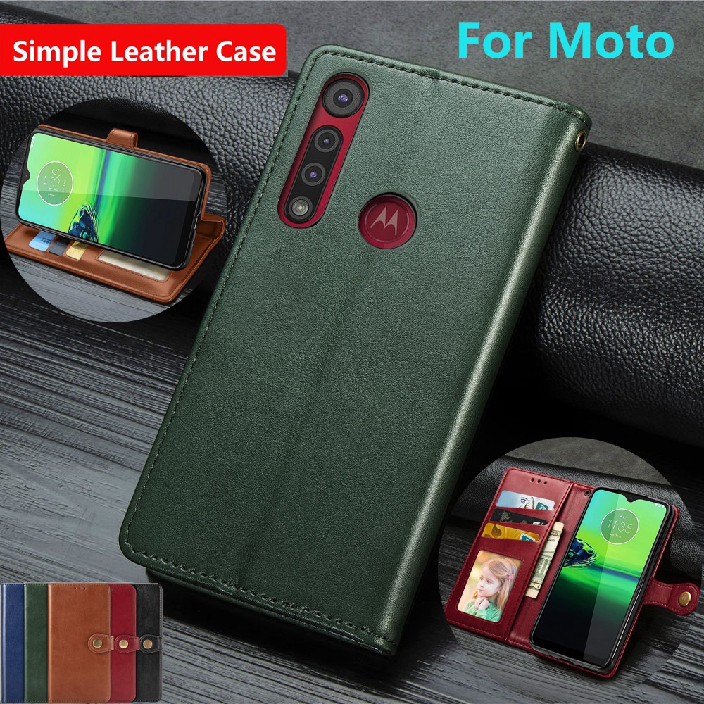 Motorola Moto G7 G8 Power Play Plus P40 Lite Leather Phone