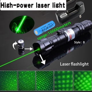 8000M Green Laser Flashlight High Power Gypsophila Laser Pen & Changeable Light. 