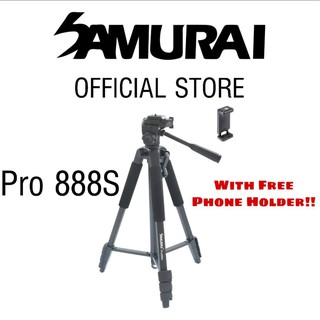 Samurai DSLR Professional Light Weight Camera Tripod with Phone Holder -  Pro 888s