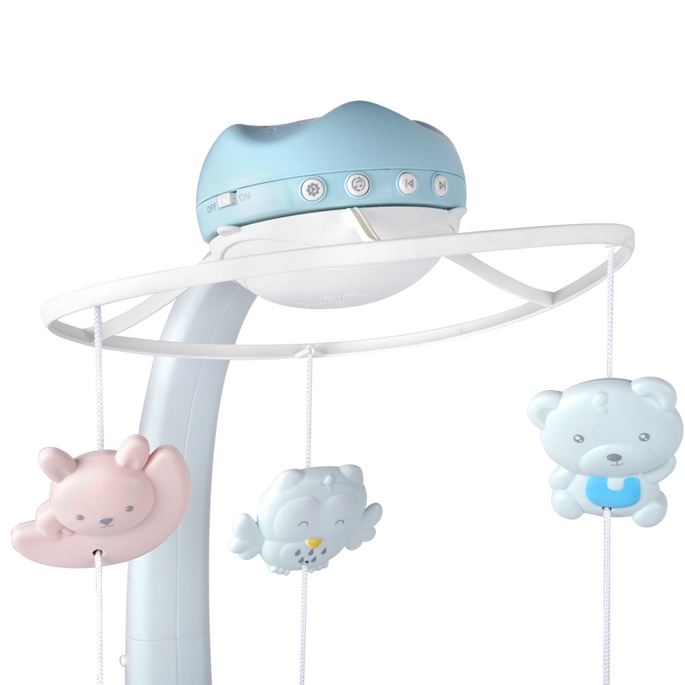 Hdy Baby Crib Musical Bed Bell Hanging Animal Rattles Projector
