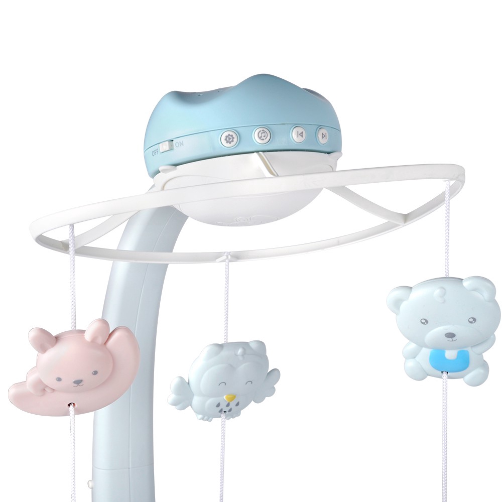 Hdy Baby Crib Musical Bed Bell Hanging Animal Rattles Projector