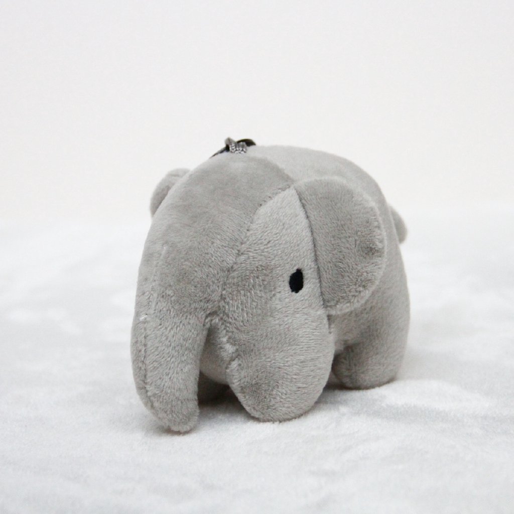 elephant plush keychain