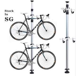 Bicycle Rack Hanger Triple Bike Stand Shelf Floor to Ceiling