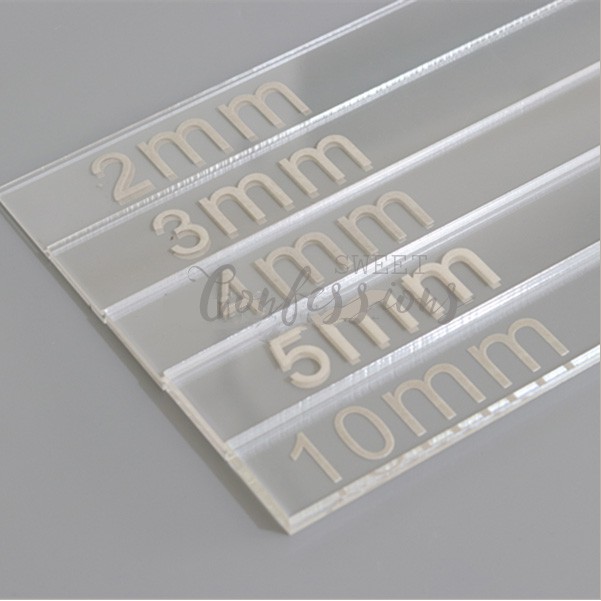5 thickness spacers acrylic baking spacer ruler for rolling pin pastry