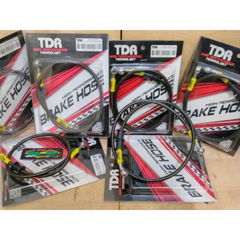 Tdr Brake Hose Front And Rear 35 INCH 90CM And 24 INCH 60CM BLACK