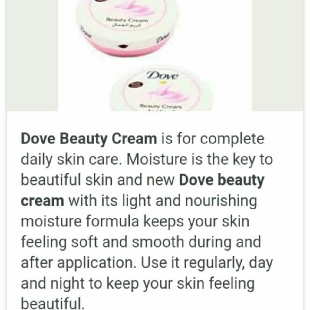 dove beauty cream for complete daily skin care