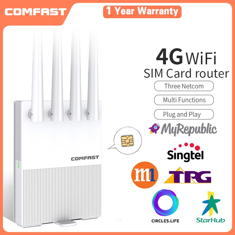 COMFAST 4G LTE Wireless Router SIM Card TPG SIM Card Wifi Modem With