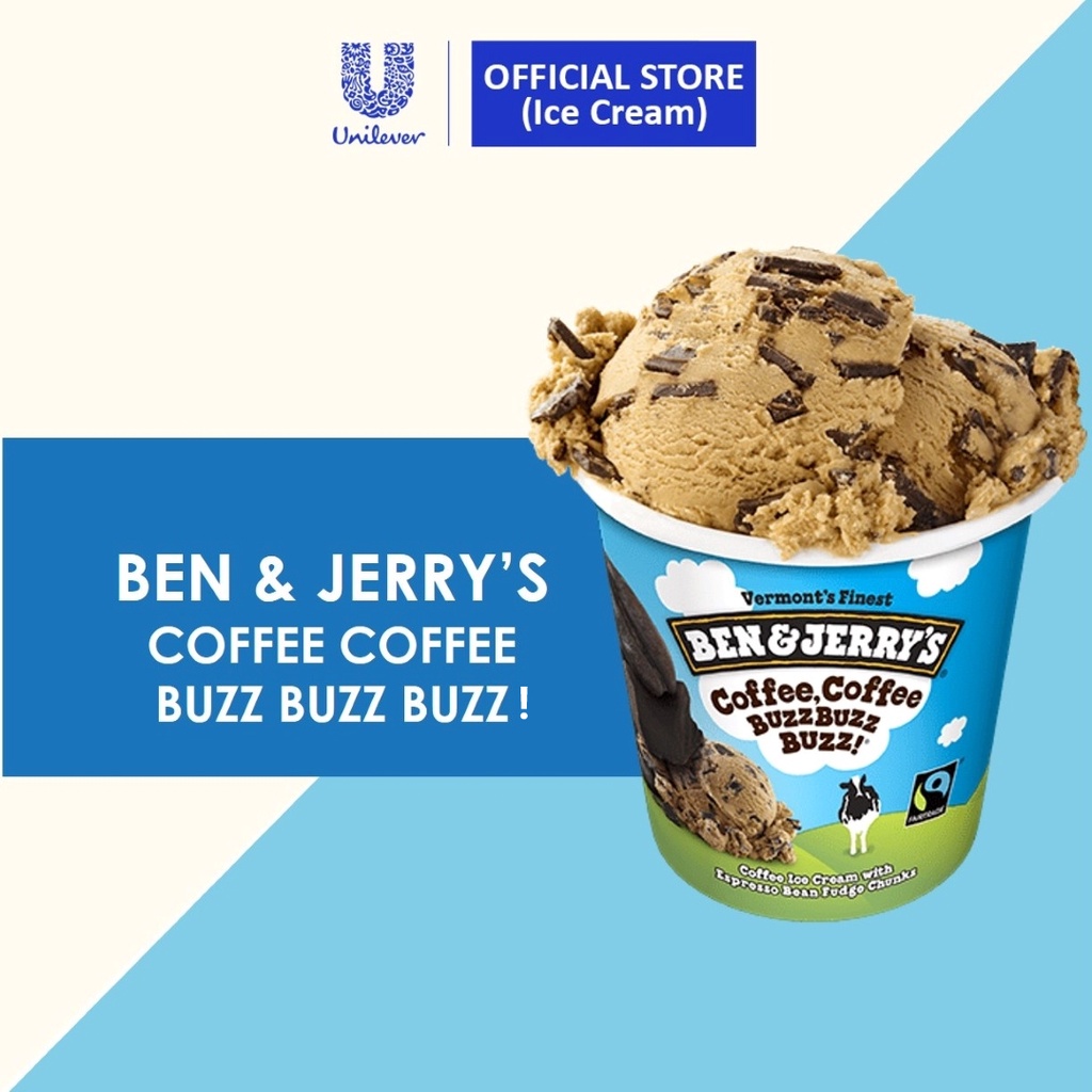 Ben & Jerry's Coffee Coffee Buzz Buzz Buzz Ice Cream pint 473ml