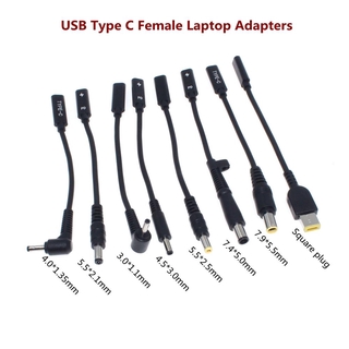 USB 3.1 Type C PD Power Adapter Converter DC Plug Connector Cable Cord 5.5x2.5 mm Male for Asus Toshiba Laptop Adapter