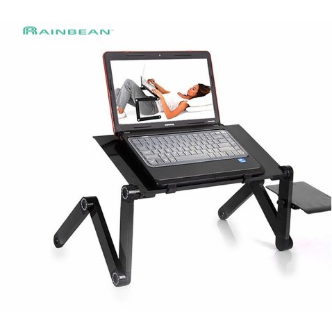 Adjustable Aluminum Laptop Desk Ergonomic Portable Tv Bed Lapdesk