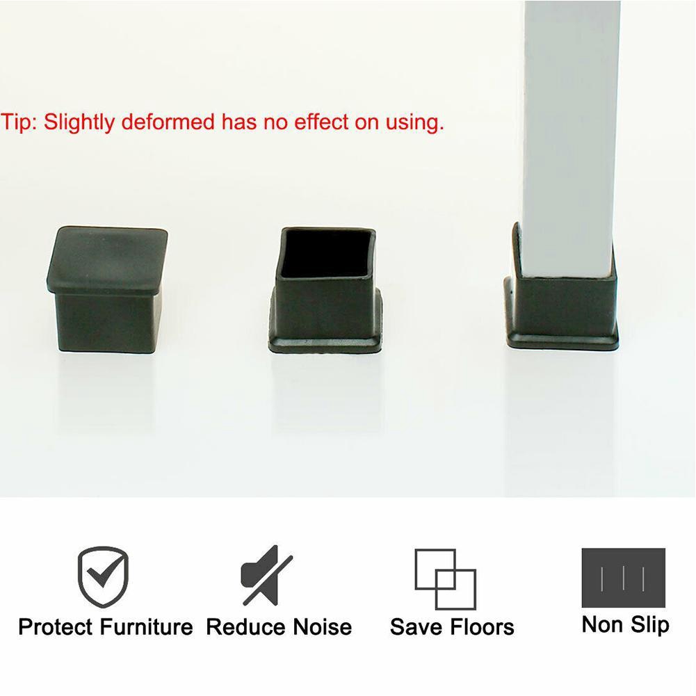 4 Pcs/set Square Chair Leg Caps Chair Table Furniture Feet Leg  Protector Caps Anti Scratch Anti-Slip Floor Protectors