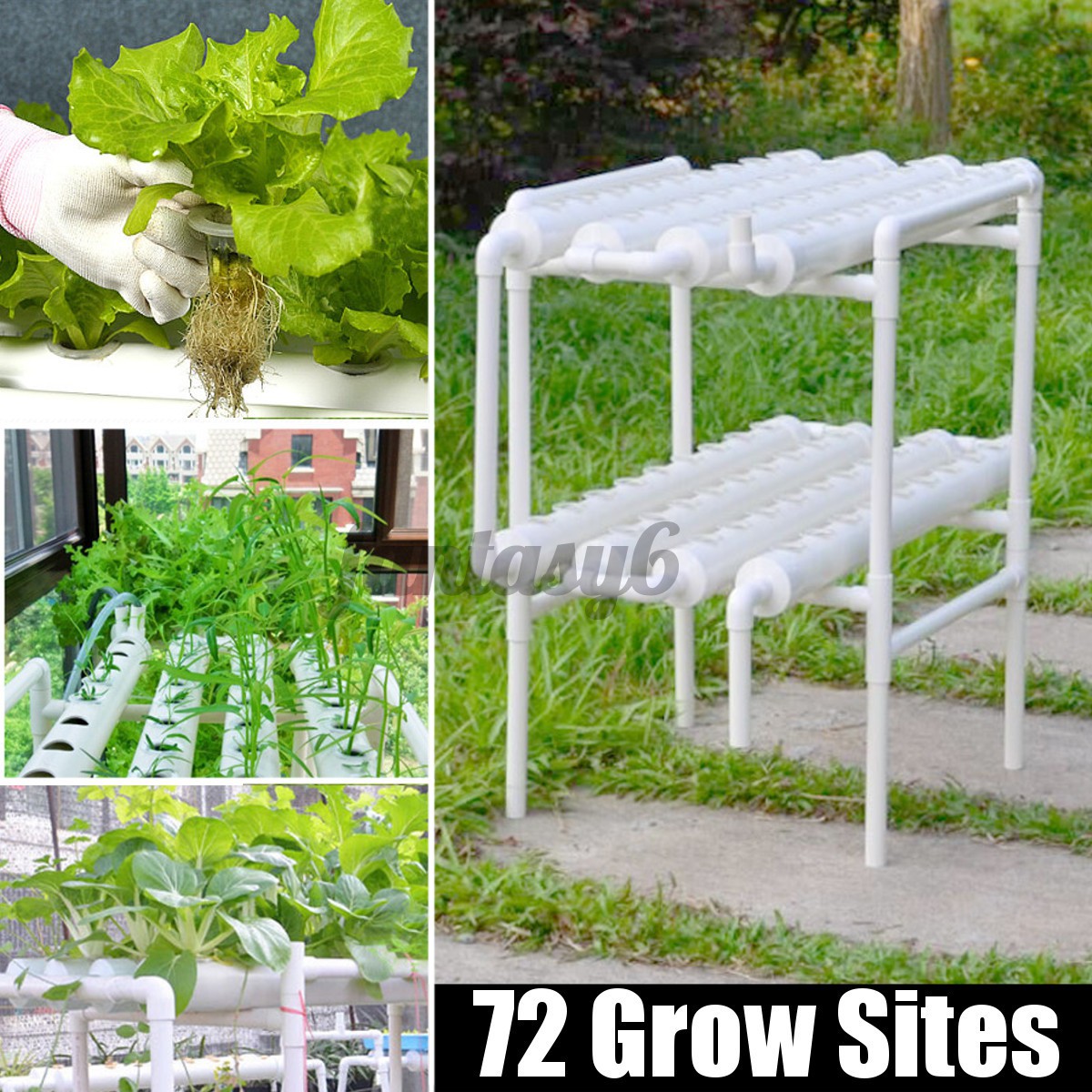 2 Layer Hydroponic Grow Kit 72 Sites Ebb Flow Deep Water Culture Garden System Shopee Singapore