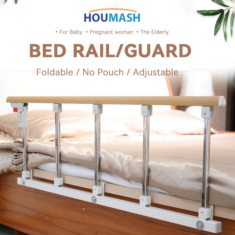 HOUMASH Bed Rail No Punch Baby Bed Guard Rail Foldable Guardrail Bed