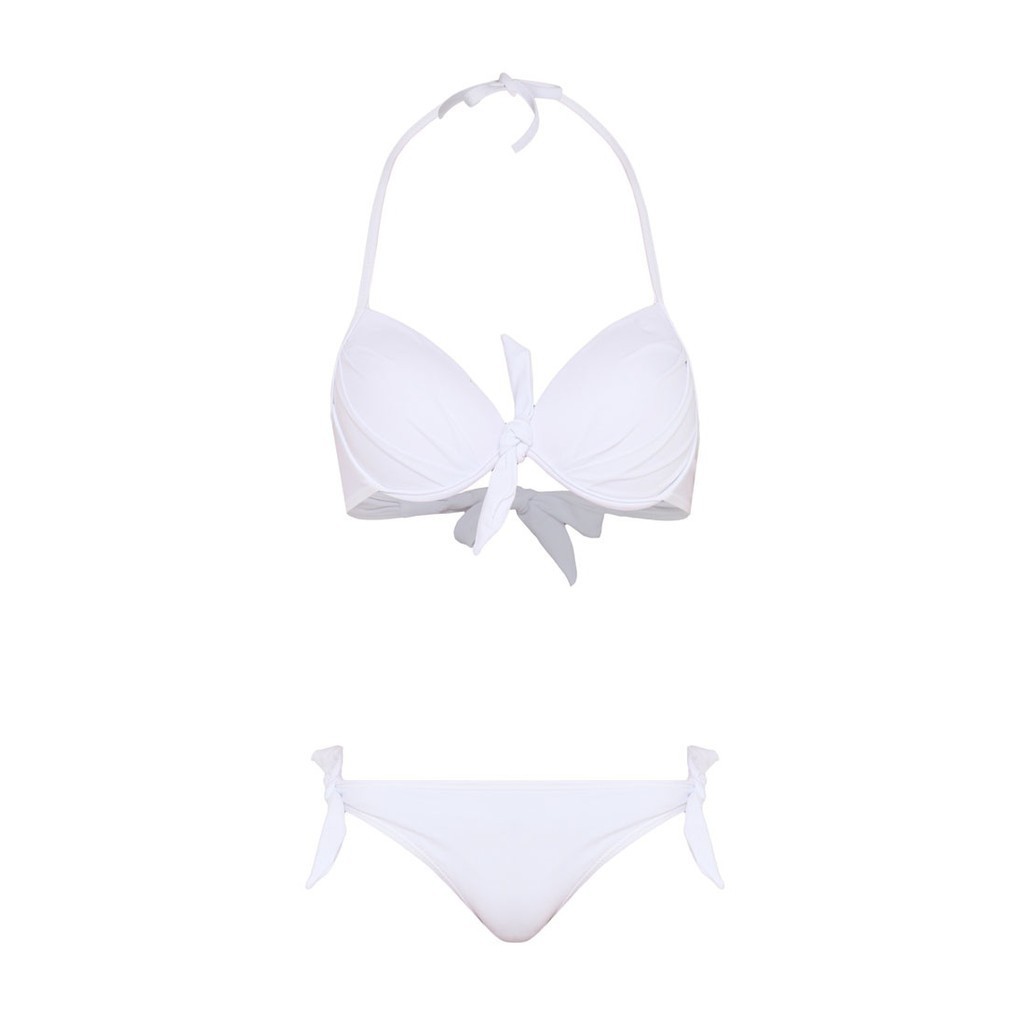 underwire white bikini