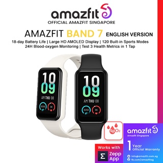 [Official Amazfit SG] Amazfit Band 7 Smart Fitness Band Heart Rate Sleep Monitoring | 5ATM (International Version)