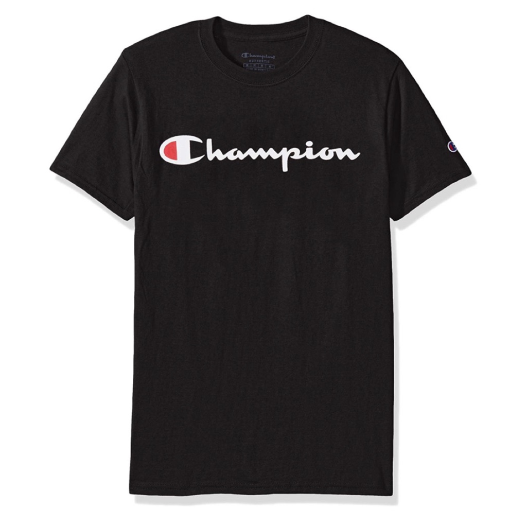 champion script tee black