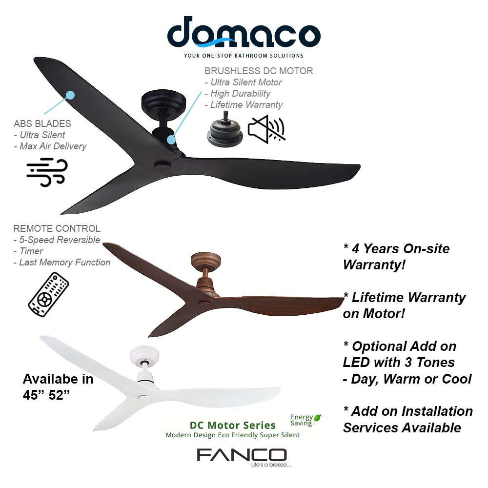 Fanco Delgala DC Ceiling Fan with Remote Shopee Singapore