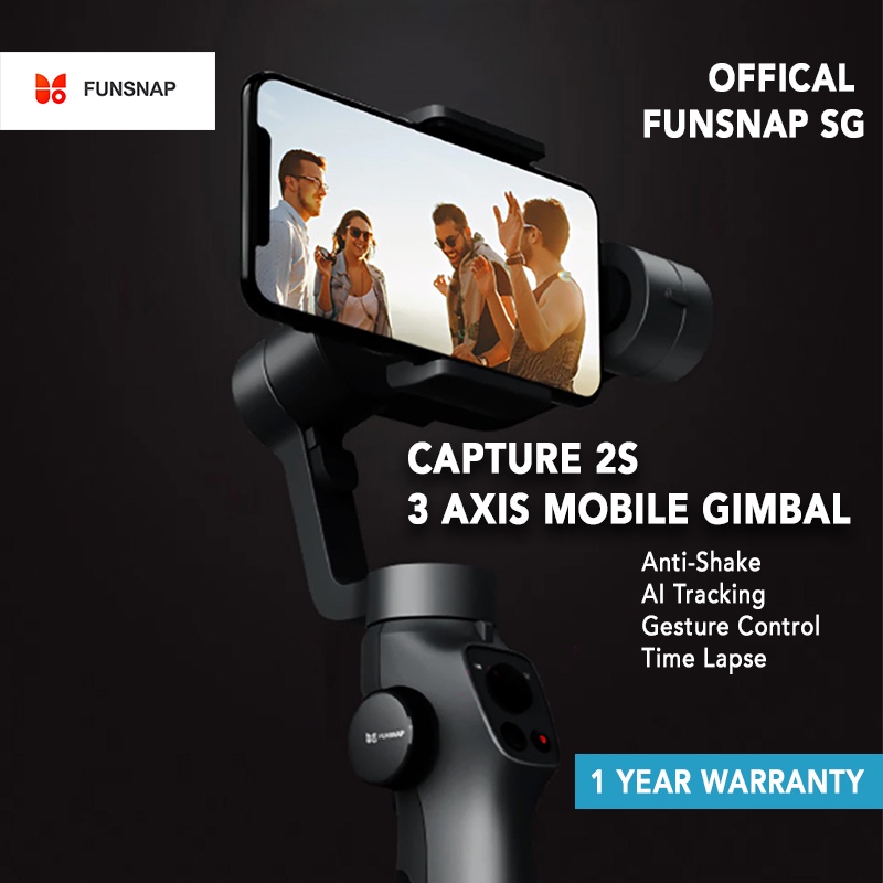 [Official Funsnap SG] Capture 2S 3Axis Mobile Gimbal Stabiliser AI