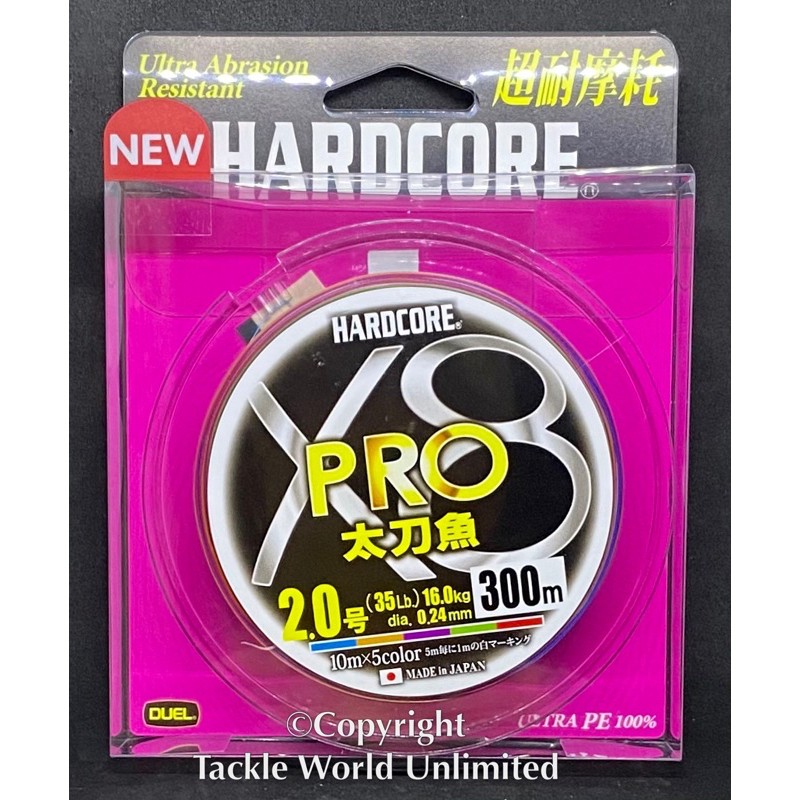 NEW Duel Hardcore X8 3.0-300m Multicolor 23kg/50lb Ultra PE 8 Braid Line Japan 